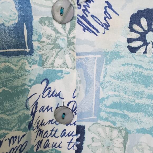 Vintage Separate Issue Beach Tropical Patterned Button Down Shirt M - Picture 5 of 10